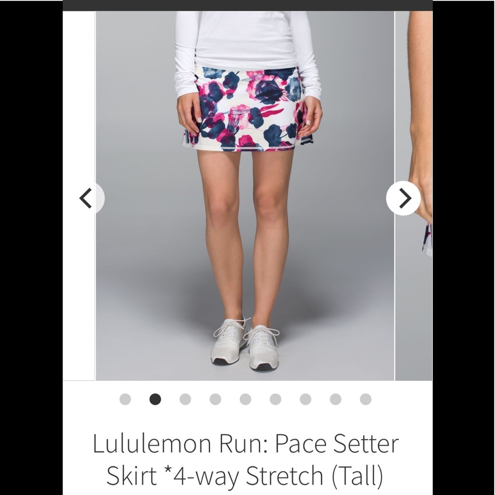 NWT Lululemon 12 Tall Pace Setter Skirt Inky Bumble Berry Red Floral 🦄RARE!!!🦄